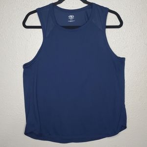EUC Athletic Work Navy Blue Racer Back Work Out Tank Top (Size: M)
